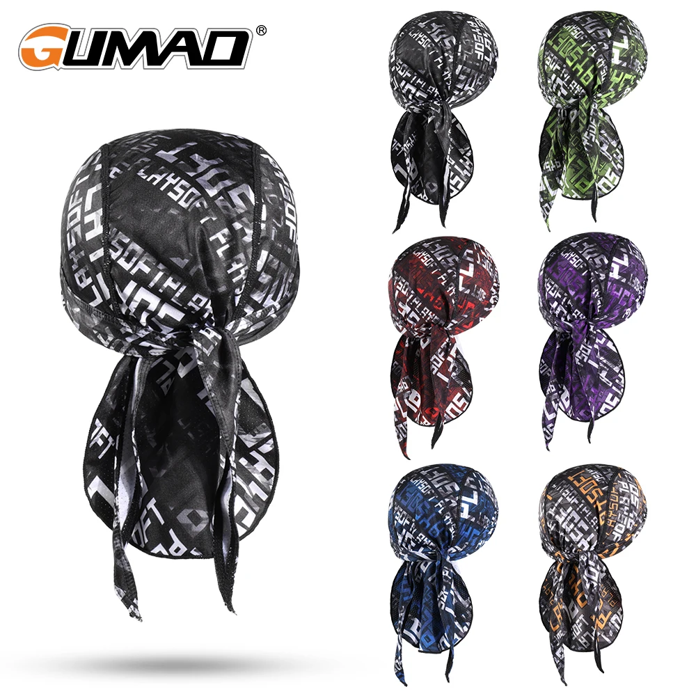 

Летние дышащие кепки для бега с принтом Doo Rags Быстросохнущие спортивные велосипедные шапочки для пешего туризма, рыбалки, велосипедные шапочки, регулируемая повязка на голову Durags