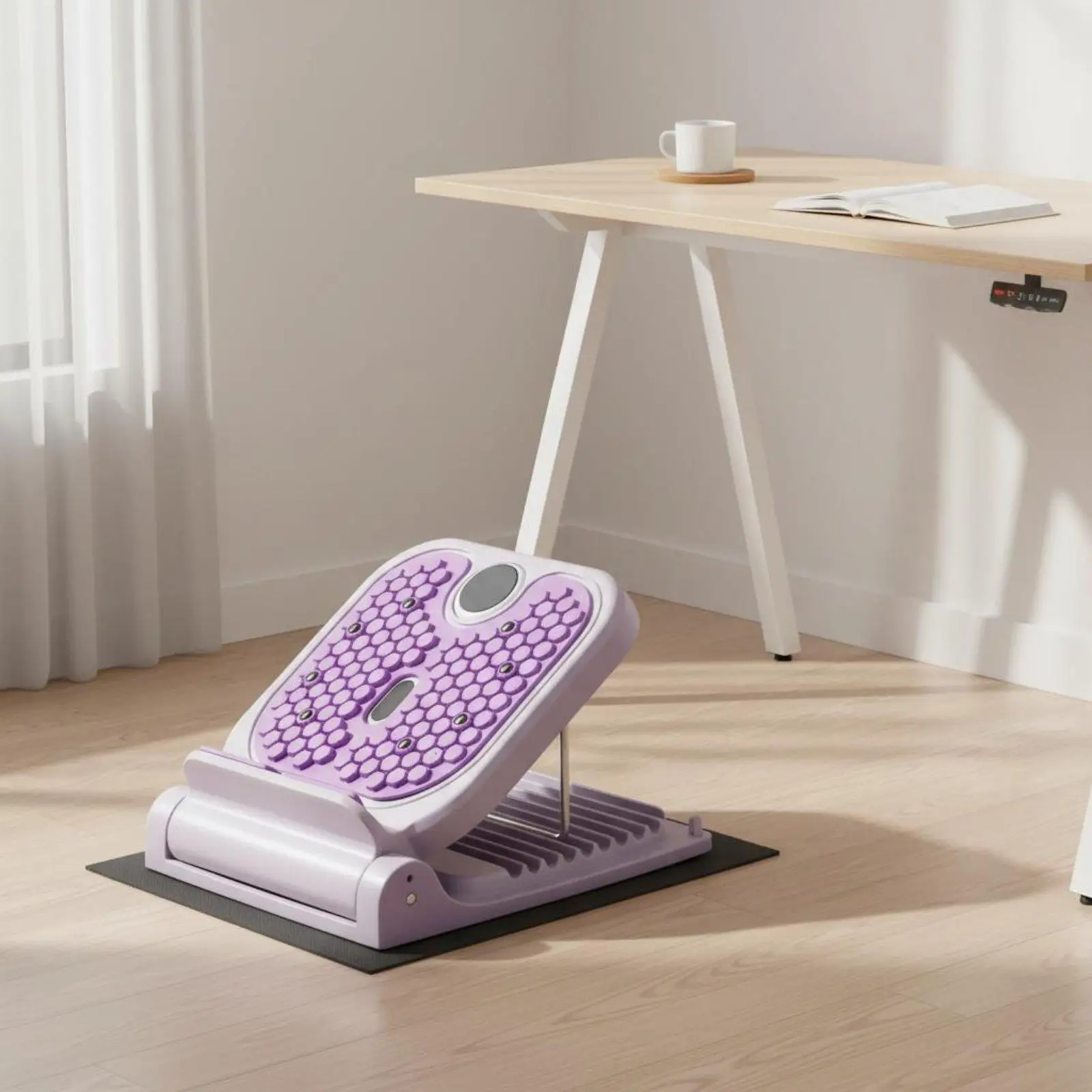 Home Leg Stretching Board for Calf Flexibility with 10 Angle Settings Non Slip Surface Thick Steel Tube Support Fitness Tool