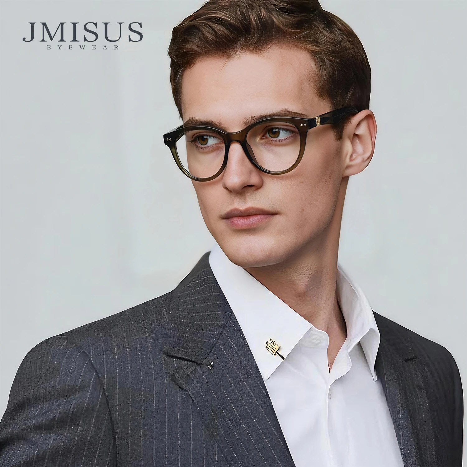 JMISUS Round Progressive Multifocal Glasses Women Men Myopia Photochromic Eyewear For Reading And Computer Use Multiple Colors