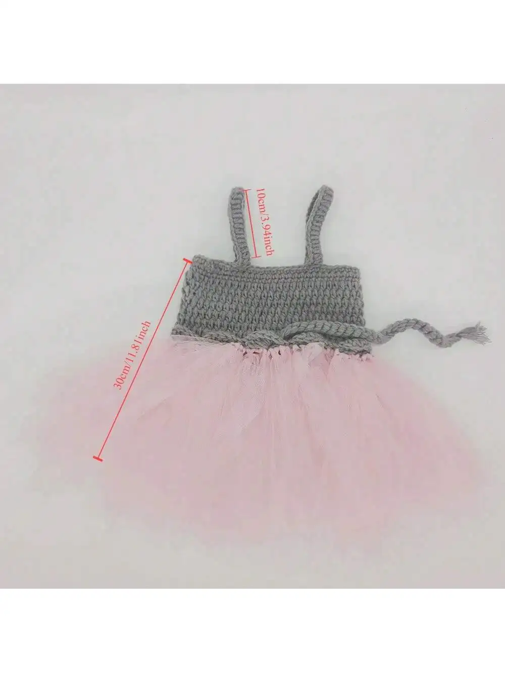 Newborn Photography Outfits Girl Tutu Dress Photo Prop Lace Mesh Splicing Cable Knit Rabbit Hat Romper Infant Photoshoot Clothes