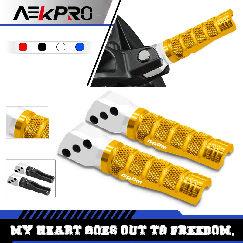 

New Sales For GROM125 MSX12S grom 125 msx125 14-24 CNC Motorcycle Rear Passenger Foot Peg Footrests Footpegs Pedals Accessories