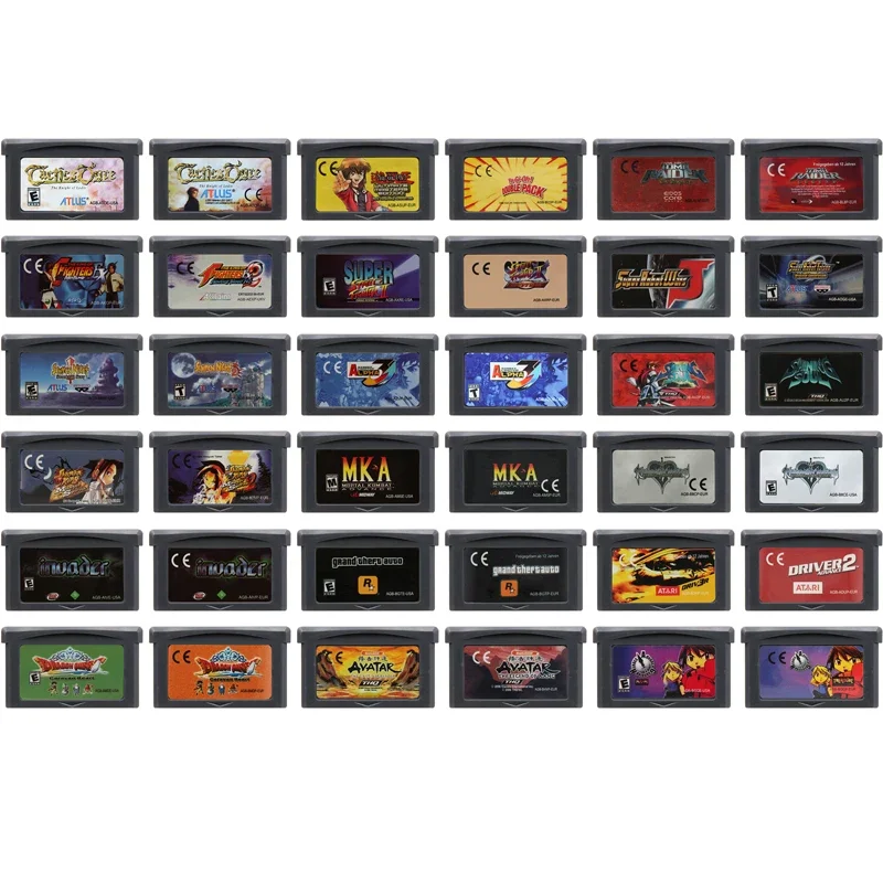 

GBA Video Game Cartridge Console Card 32 Bit Dragon Quest Grand Theft Auto Kingdom Hearts Shining Soul Tactics Ogre for Gift