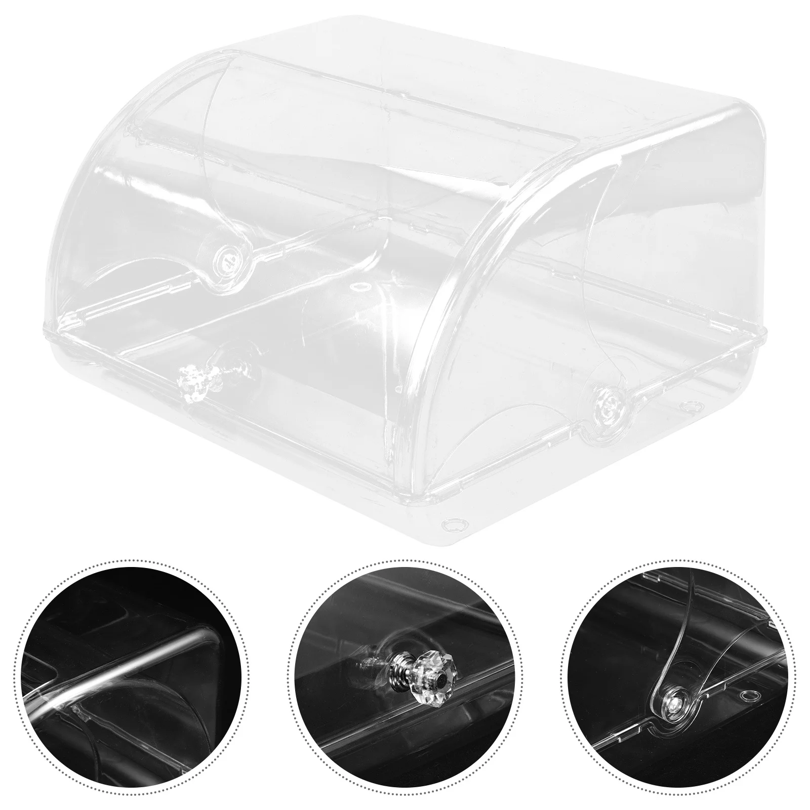 

Flip Cover Storage Box Clear Transparent Organizer For Keys Remote Controls Jewelry Sundries Home Decor Entryway Table