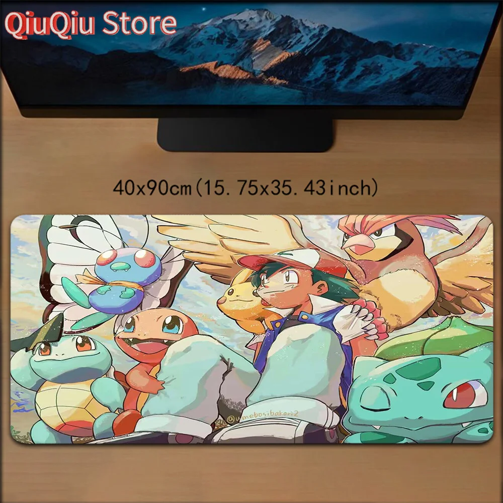 

Pokémon Large Gaming Mouse Pad, Anime Mouse Pad, Game Office Special + - Anti-slip Rubber Large Office Computer Desk Mat, Mechan