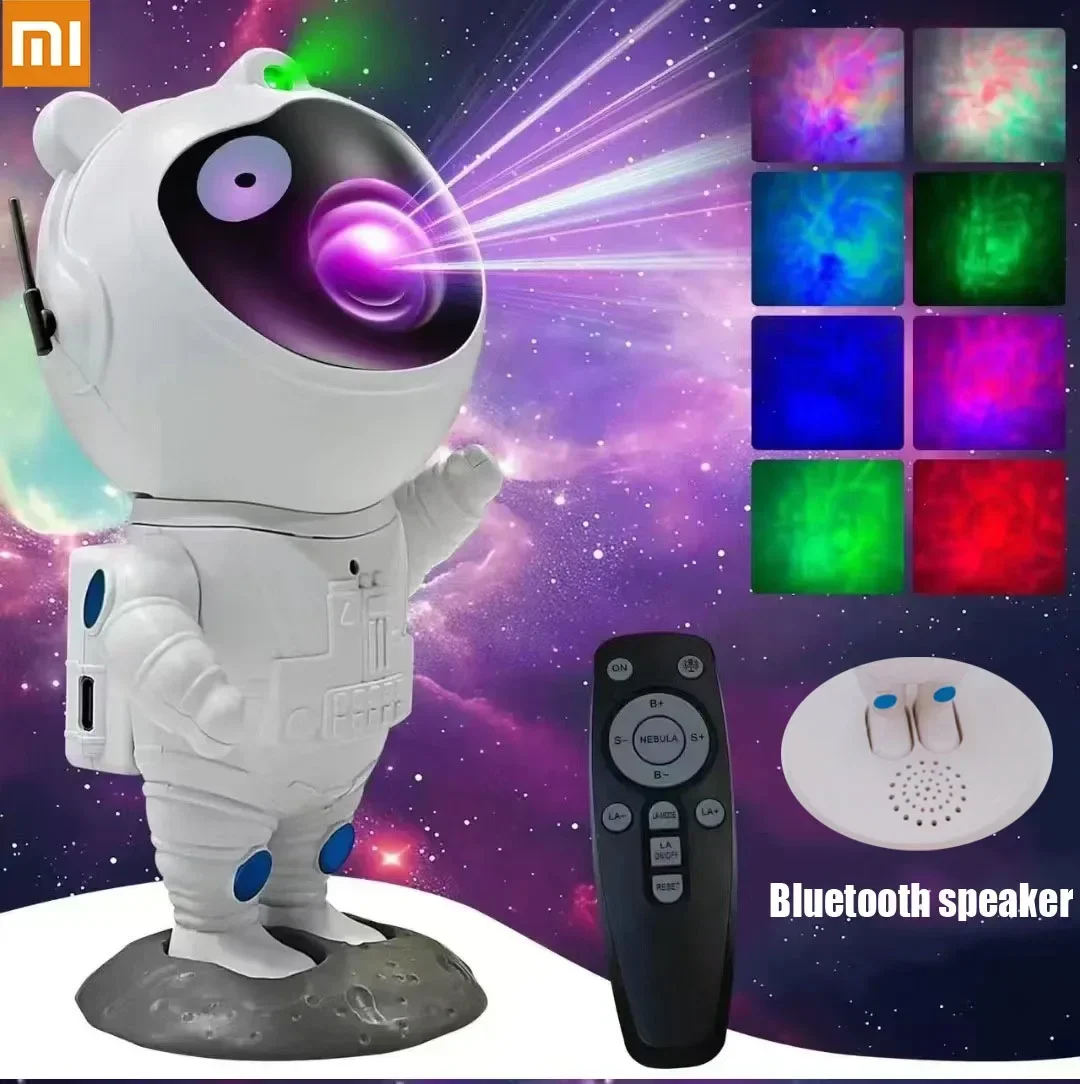 Xiaomi Astronaut Projector Galaxy Space Night Light RGB 18 Modes Ambient Lamp Starry Sky Star Projectors For Children Room Decor