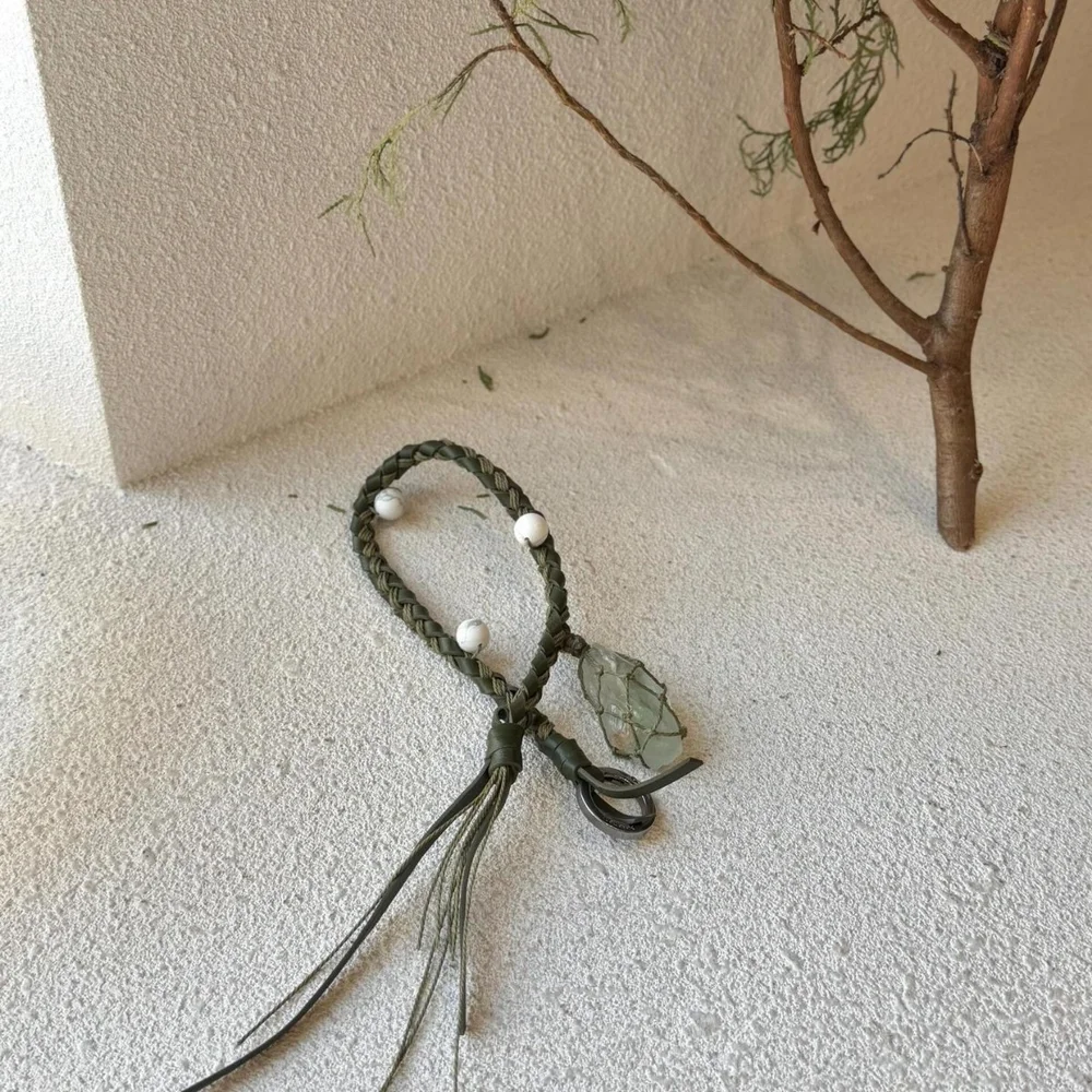 إكسسوارات حقيبة منسوجة مصنوعة يدويًا من حجر الكريستال العلاجي ومتعددة الاستخدامات لكل من الرجال والنساء