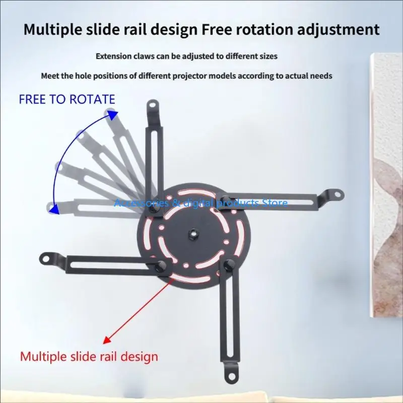 77JD Reliable Four Leg Projector Stand Providing Firm Hold & Easy Setups Process 120mm