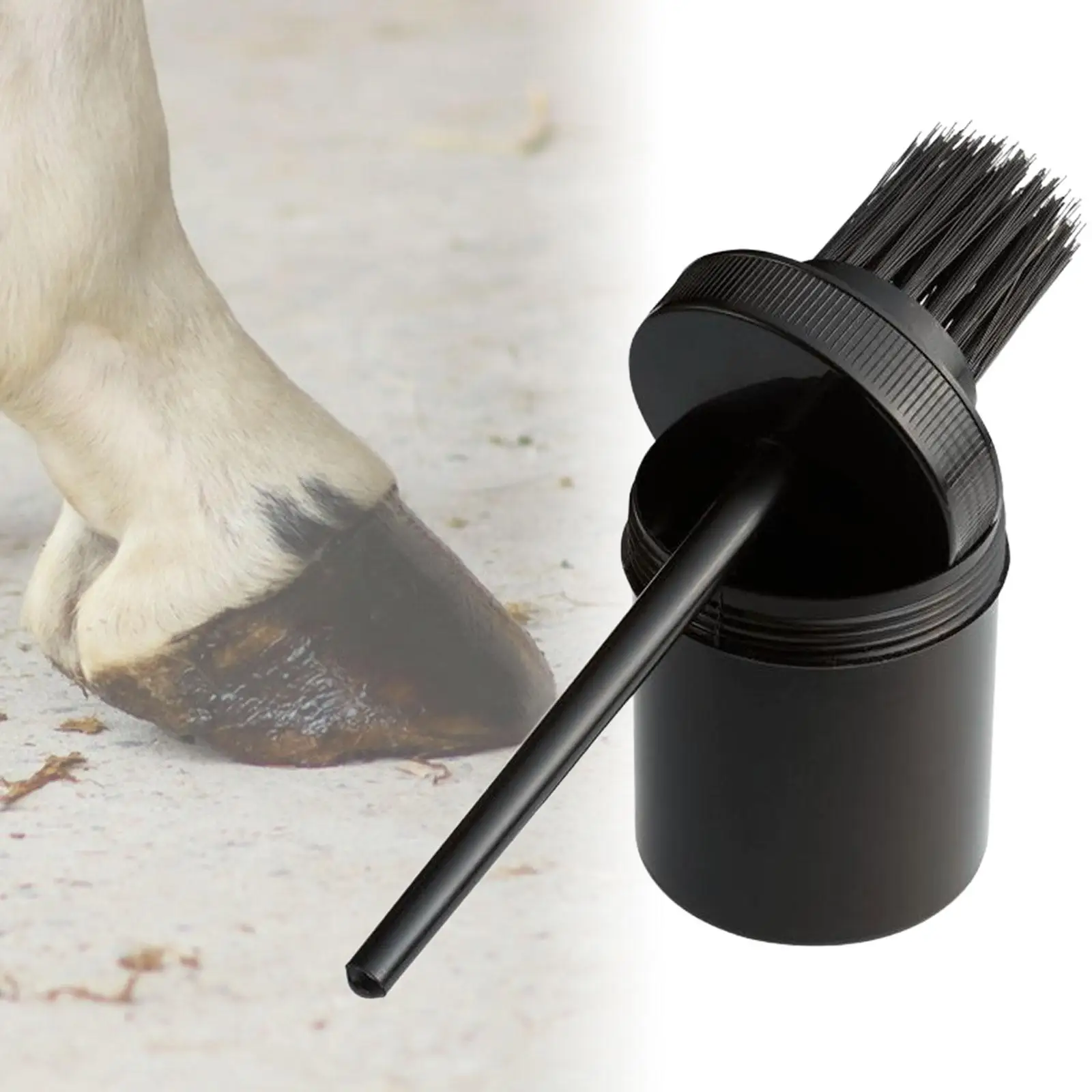 Horse Hoof Oil Brush Soft Hoof Care Applicator Brush Equestrian Grooming Tool For Farm Horse Maintenance Accessory Random Color