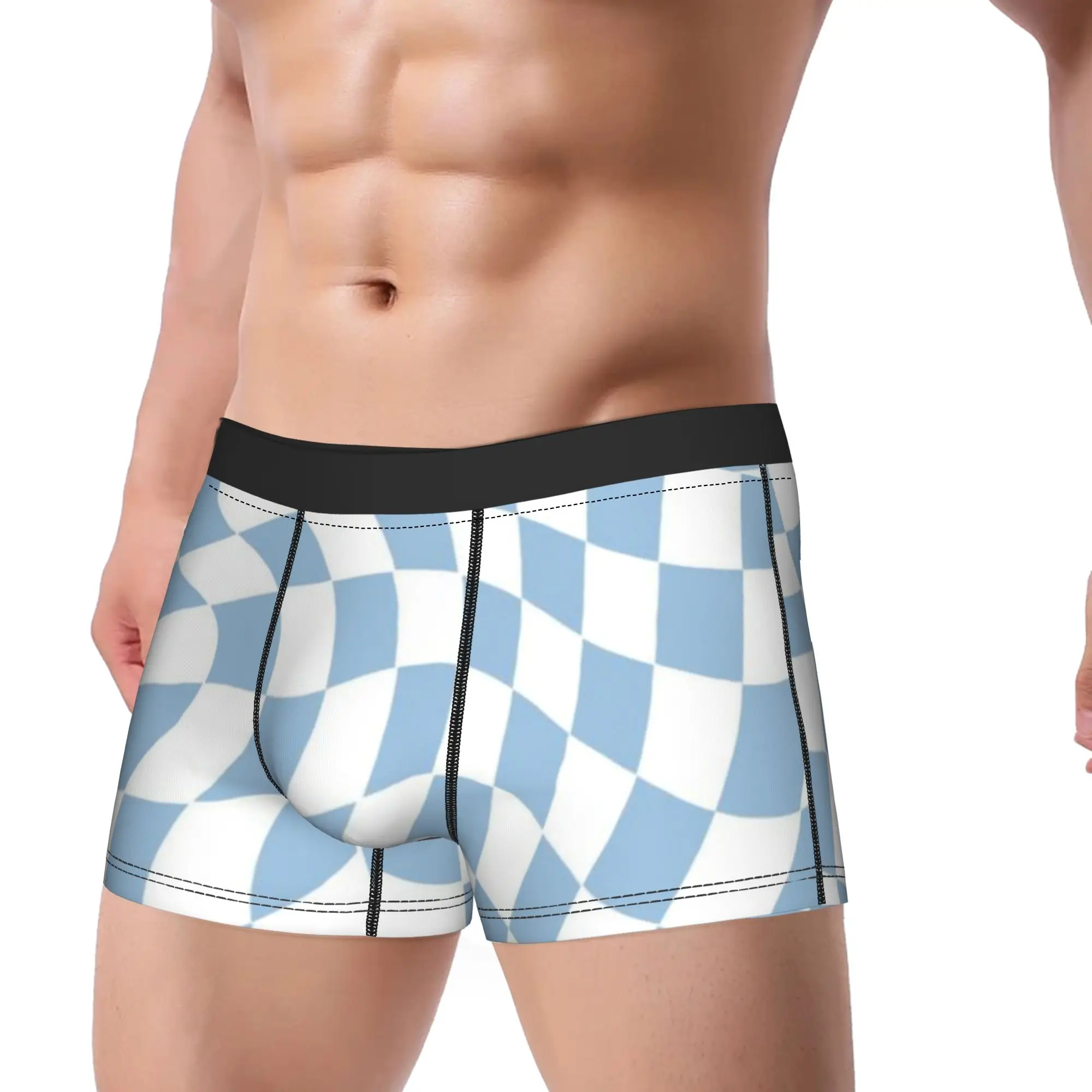 Check Pattern (17) Checkerboard Underpants Homme Panties Male Underwear Ventilate Shorts Boxer Briefs