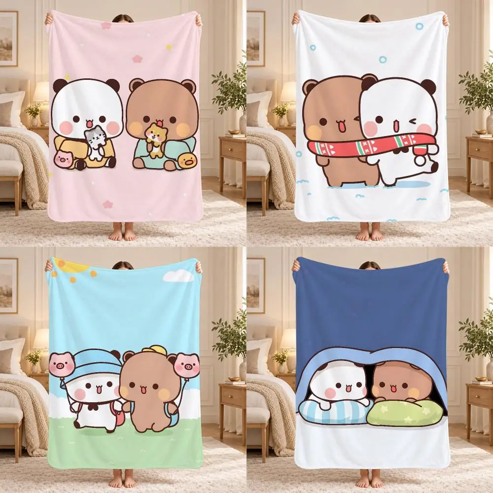 1 Stück Bubu und Dudu, niedliche Cartoon-Willkommensdecke, 240 g, leichte Flanelldecke, weiche, hautfreundliche Decke für Sofa und Schlafzimmer.