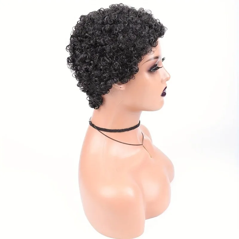 

Natural Black Curly 150% Density Wig human hair