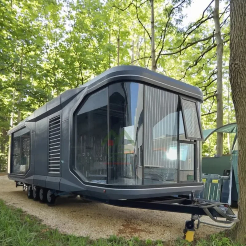 Ville domestiche mobili prefabbricate con struttura in acciaio a spostamento rapido per hotel all'aperto e soccorso di appartamenti