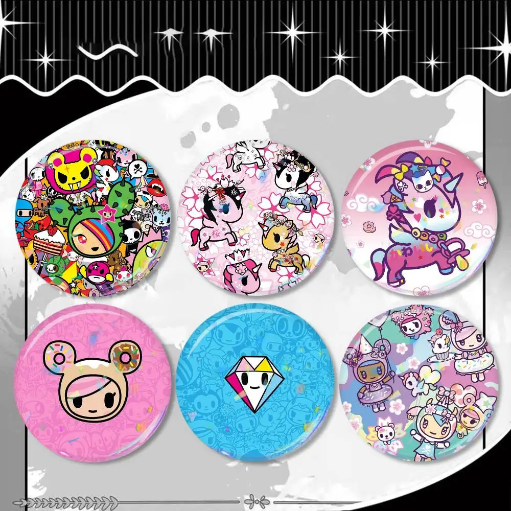 

T-Tokidoki-S Laser Badge Creative Pins Brooch for Bag Clothes Hat Decor Gifts Fans Collect