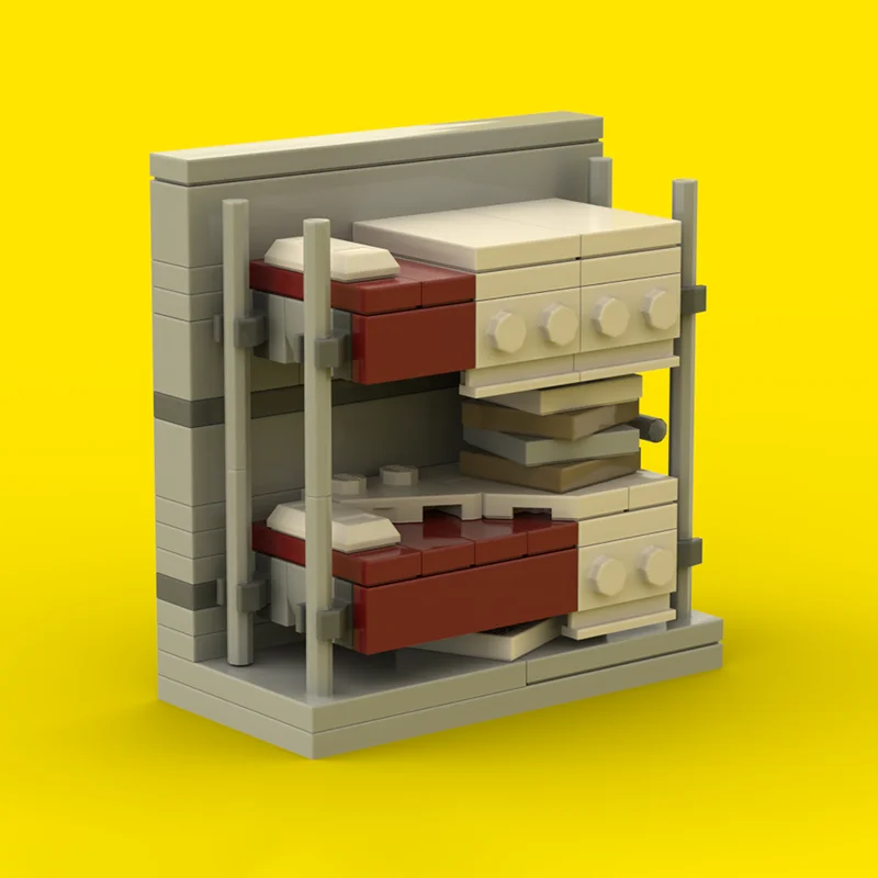 112 個 MOC 二段ベッドモデルビルディングブロック建設 DIY クリスマスギフトアイデア創造的な教育レンガ誕生日おもちゃ子供