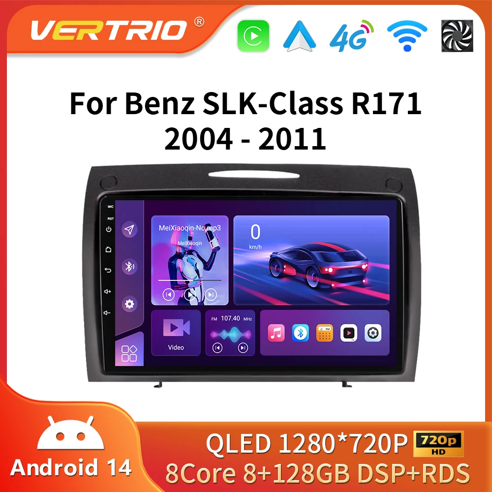 Android 16 Carplay Car Radio For Mercedes Benz SLK class R171 SLK200 SLK280 SLK300 2000 - 2011 Navigation GPS Multimedia Player