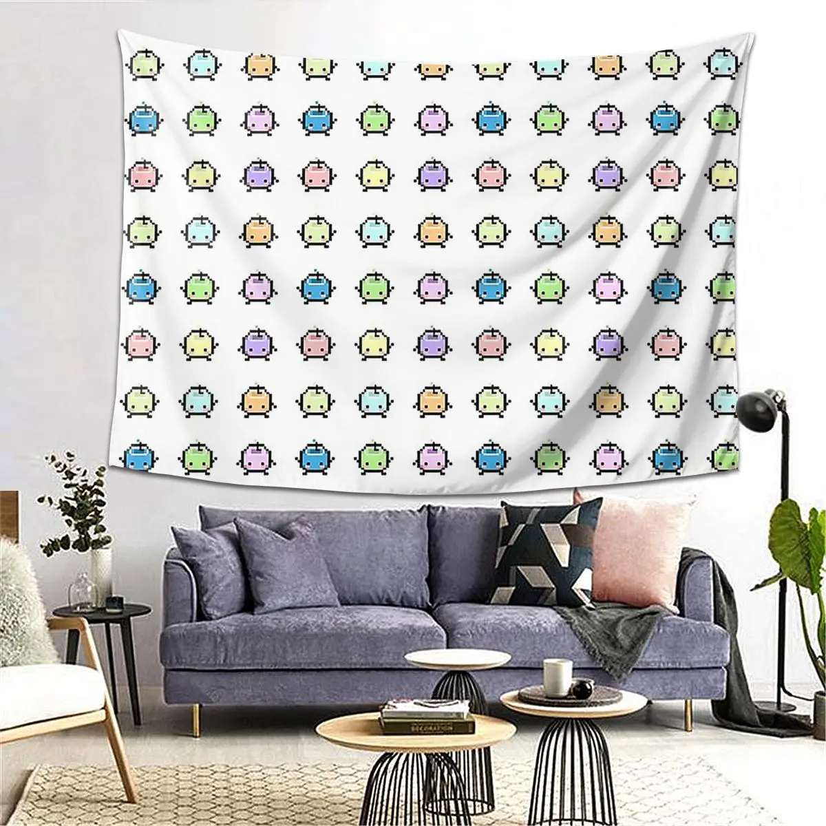 

Stardew Valley Pastel Junimos Tapestry Decor Art Aesthetic Tapestries for Living Room Bedroom Home Wall Cloth Wall Hanging