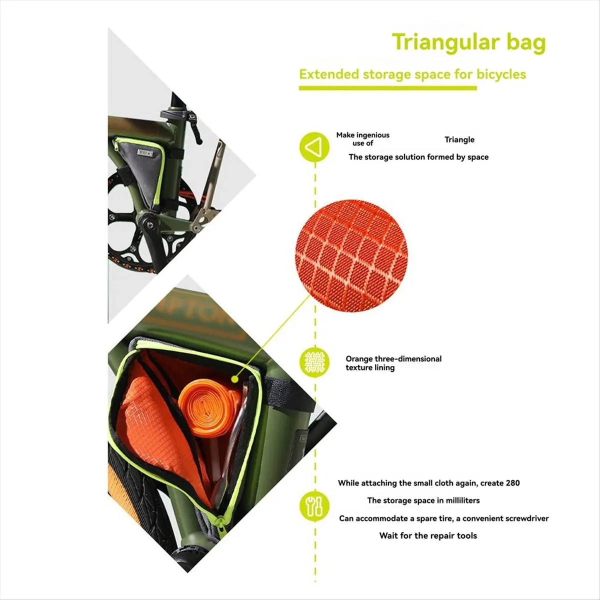 

Сумка для велосипеда Super RRSKIT, портативная, складная, на переднюю рамную трубу, треугольная, для Brompton, для путешествий, повседневных поездок, сумка для инструментов, аксессуар для велосипеда