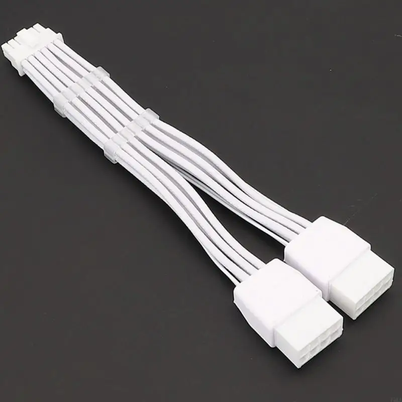 T5EA High Performance PCIe5.0 2x8pin a 16pin 12VHPWR Cable GPU con peines cable integrados para compilación PC ordenada y