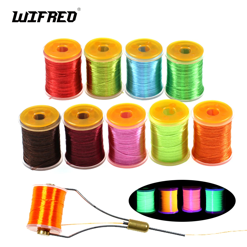 WIFREO 200D UV Podświetlana nić do wiązania much Neonowa nić do wiązania much Przędza do wiązania much Łosoś Bass Fly Pattern Materiał do wiązania