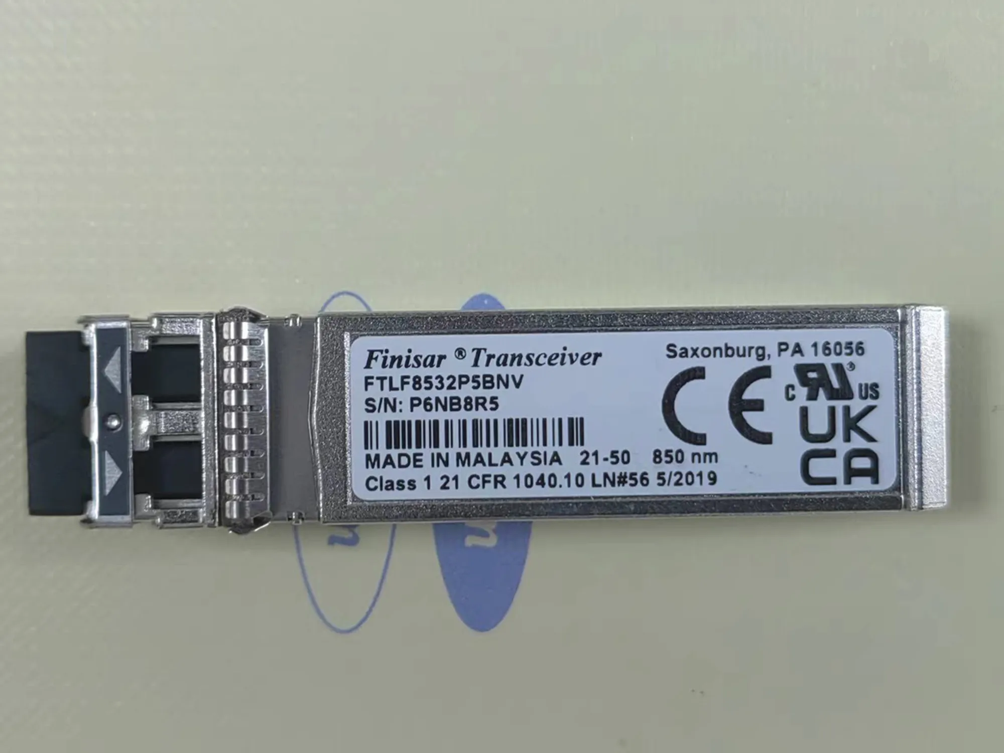 Original New Finisar Transceiver 32GB SFP 850NM FTLF8532P5BNV Multimode 32G Fibre Channel Module