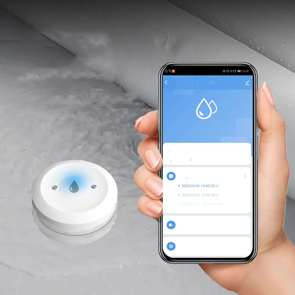 ABS Leakage Sensor Detector High Accuracy Easy Installation Reliable Anti-interference Protection Against Water Leaks