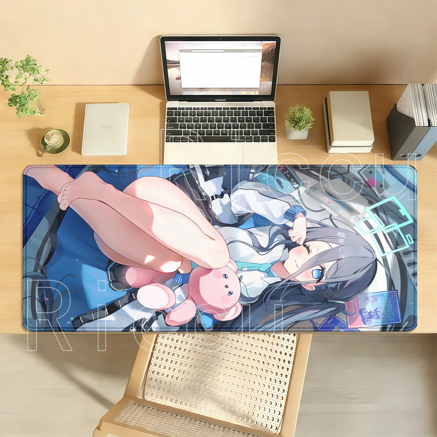 Gaming Blue Archive Alice Tendou XXL Mousepad Computer Keyboard Non-slip Desk Mat Office Accessories HD Printing Overlock Carpet