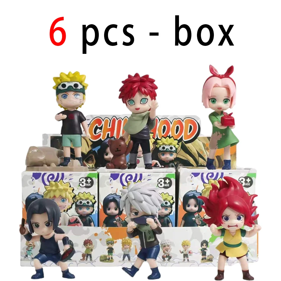 Blind Box Naruto Shippuden Childhood Series Uzumaki Naruto Q Version Guess Toys Bag Ornament Figurines Home Decor Desktop view 2