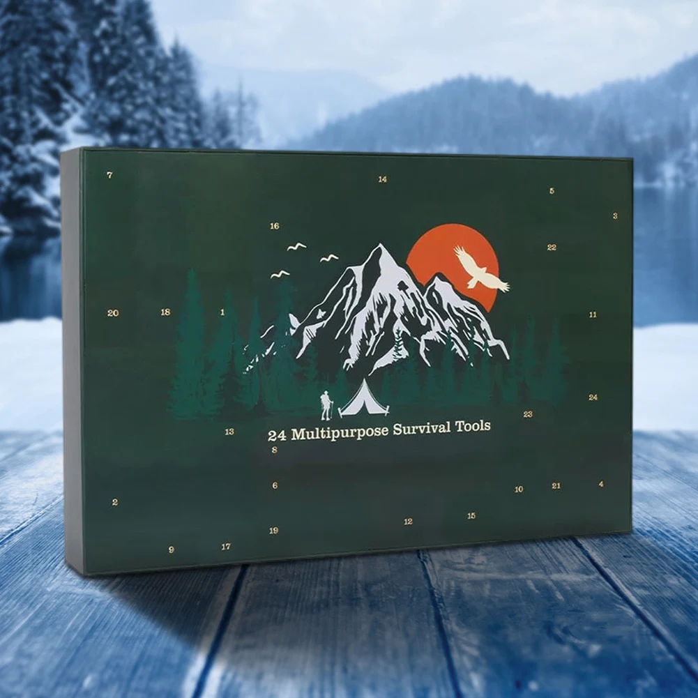 

Survival Kit Advent Calendar 2024 Survival Tools Christmas Calendar Christmas Countdown Calendar for Men Teenagers Boys