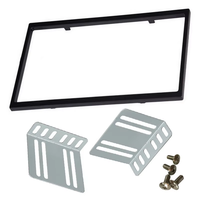 7010G In-Dash Panel Double Din Car Radio Fascia 15.518.70.5cm Car Radio Installation Trim 8702 7018B Silver Metal Frame 7023D