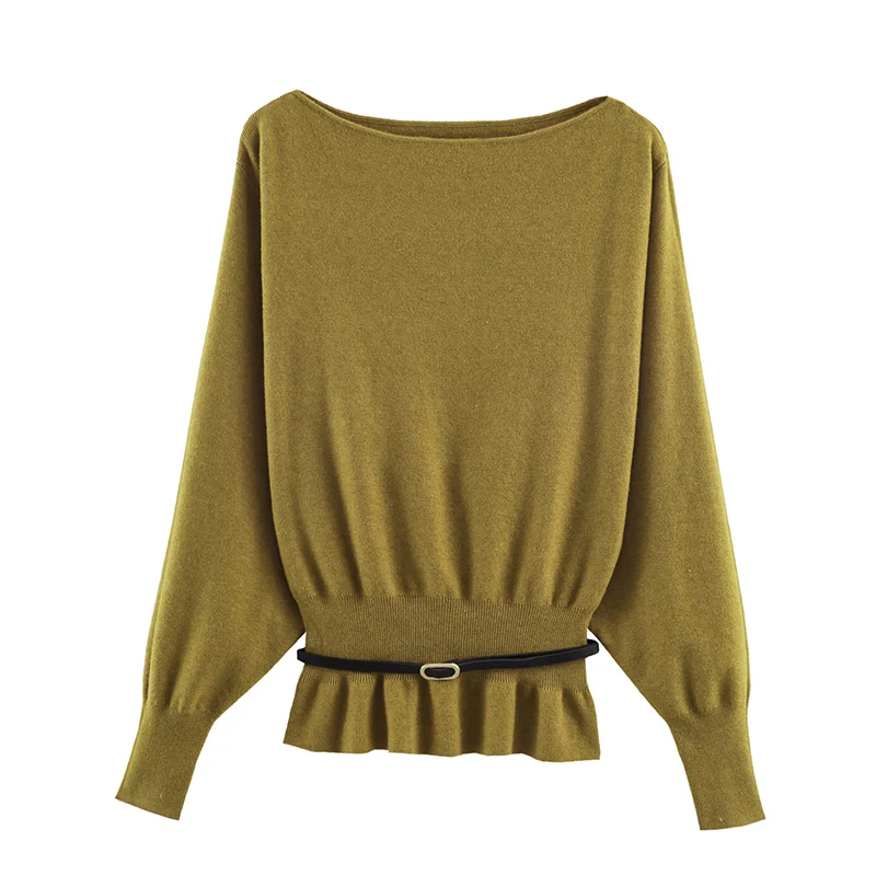 Sweter damski Tidalyf, dzianinowy, modny, dopasowany, elegancki, ciepły sweter damski, szykowna bluzka, młodzieżowy sweter na wycieczki i wakacje.