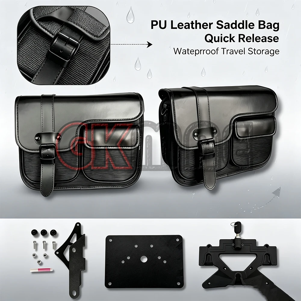 Fit For Lifan V400 Motorcycle Modified Side Box Boxes Quick-release Waterproof Leather Panniers Helmet Bags Travel Bags
