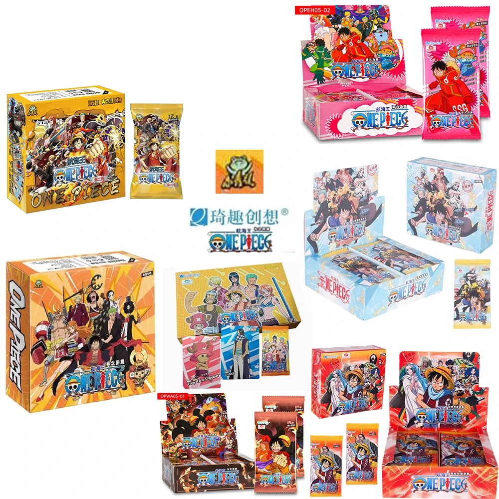 Cartes à collectionner Anime One Piece, Luffy, Zoro, Sanji, Nami, TCG Booster Box, cartes de jeu, dernières cartes, cadeau pour enfants