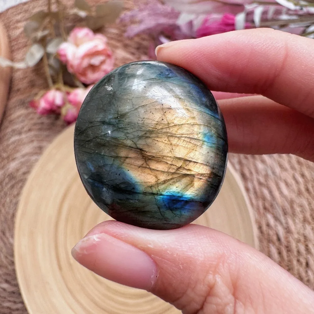 New Arrivals Natural Blue Flash Labradorite Tumbled Stones Polished Crystals Gemstone for Home Decoration