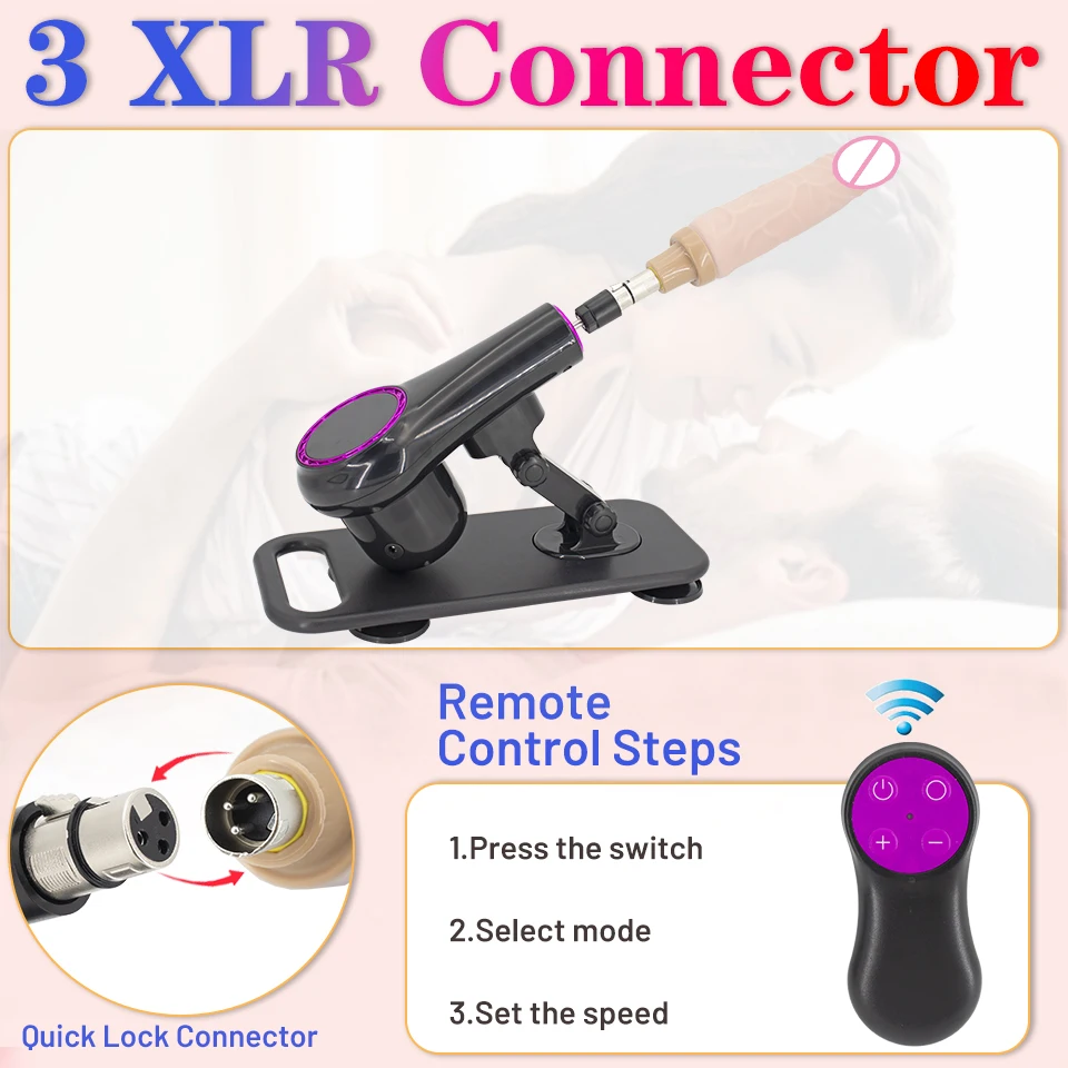NWE Sex Machine for Woman Adjustable Masturbating Pumping with different Accessories Sex machine Gun for Men wireless sex machi