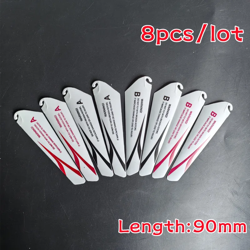 8PCS 4A4B 9CM spare blades Fans Props for r/c mini helicopter rotor rc CH002 CH023 Drone Copter Toys Spare Parts Accessories