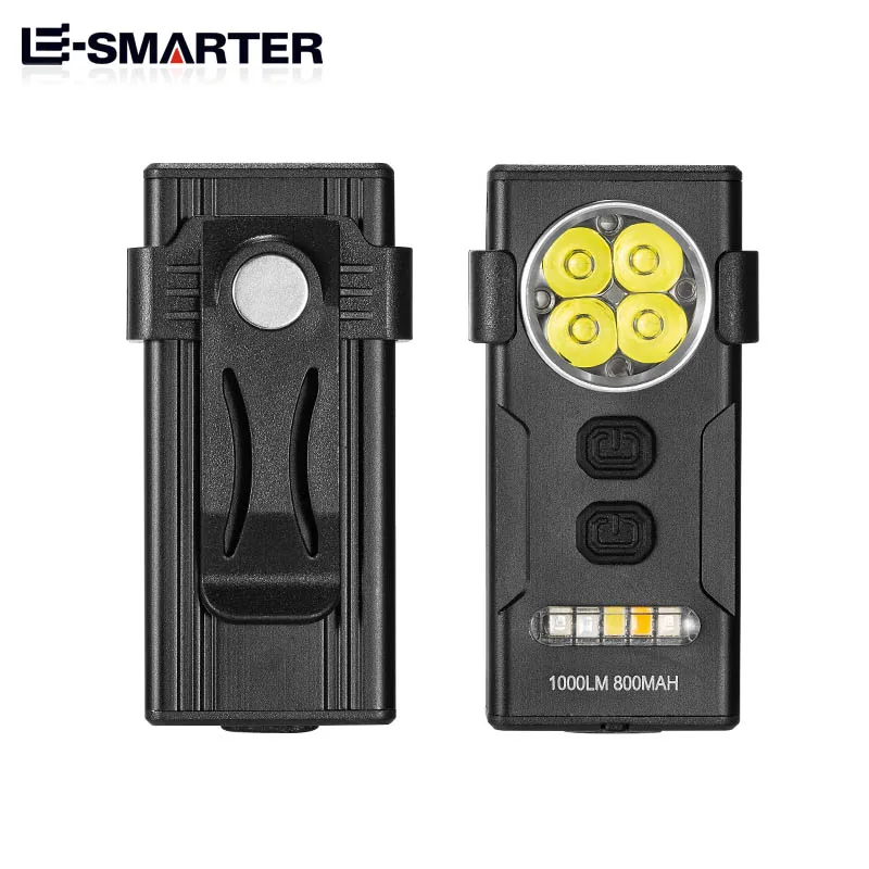 Rechargeable LED Flashlight Portable EDC Keychain Lanterns Outdoor Waterproof 10 Lighting Mode Super Bright Work Light With Magn