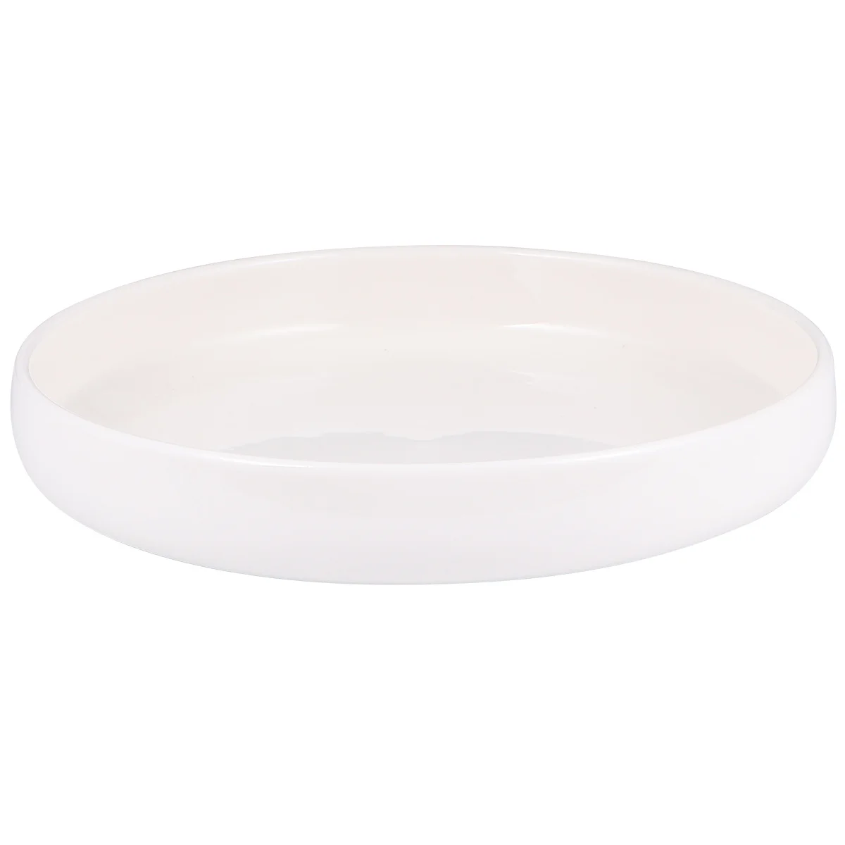 

Reptile Ceramic Feeding Container 21cm White Sturdy Resistant to Corrosion Suitable for Small Reptiles Easy Cleaning