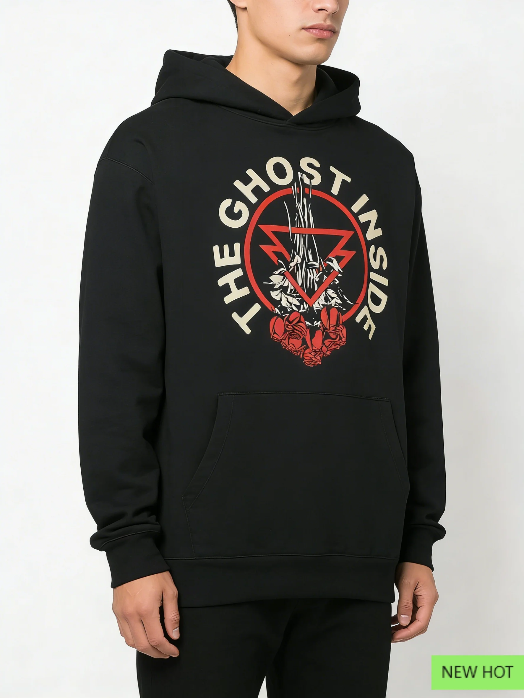 سترة بغطاء للرأس برسومات The Ghost Inside، سويت شيرت ميتالكور، مثالية للمعجبين الذين يحبون نمط الفرقة ومتشددين Power Vibe #1