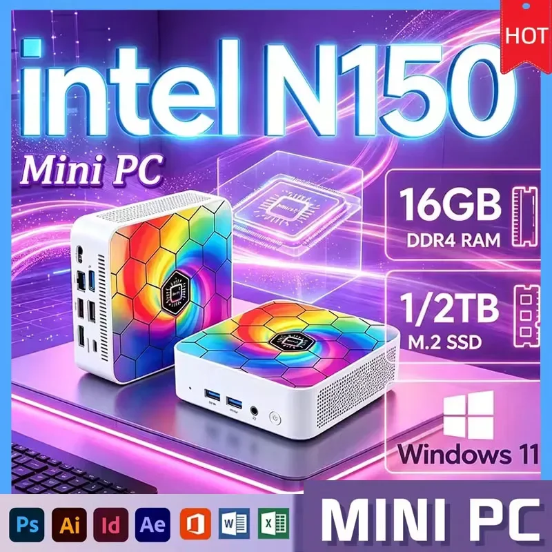 2026-intel-n150-mini-pc-protable-gaming-16-32gb-ram-wifi6-bt52-4k-1-2tb-ssd-1000mbps-mini-gamer-computer-pc