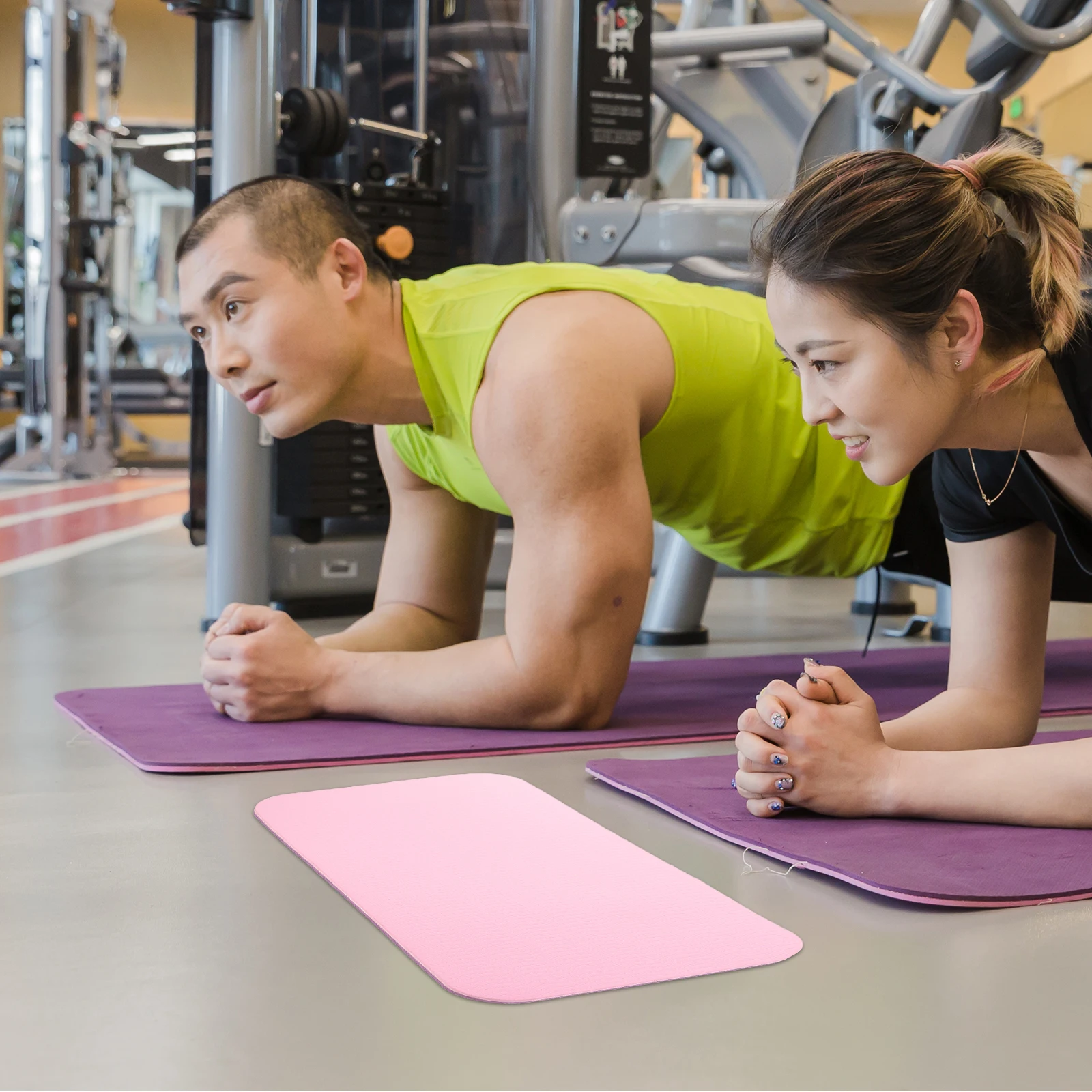 

2pcs Mat TPE Non Slip Comfortable Knee Pad for Yoga Sitting Pad Gym Home Workout Accessories Purple Yoga Cushion