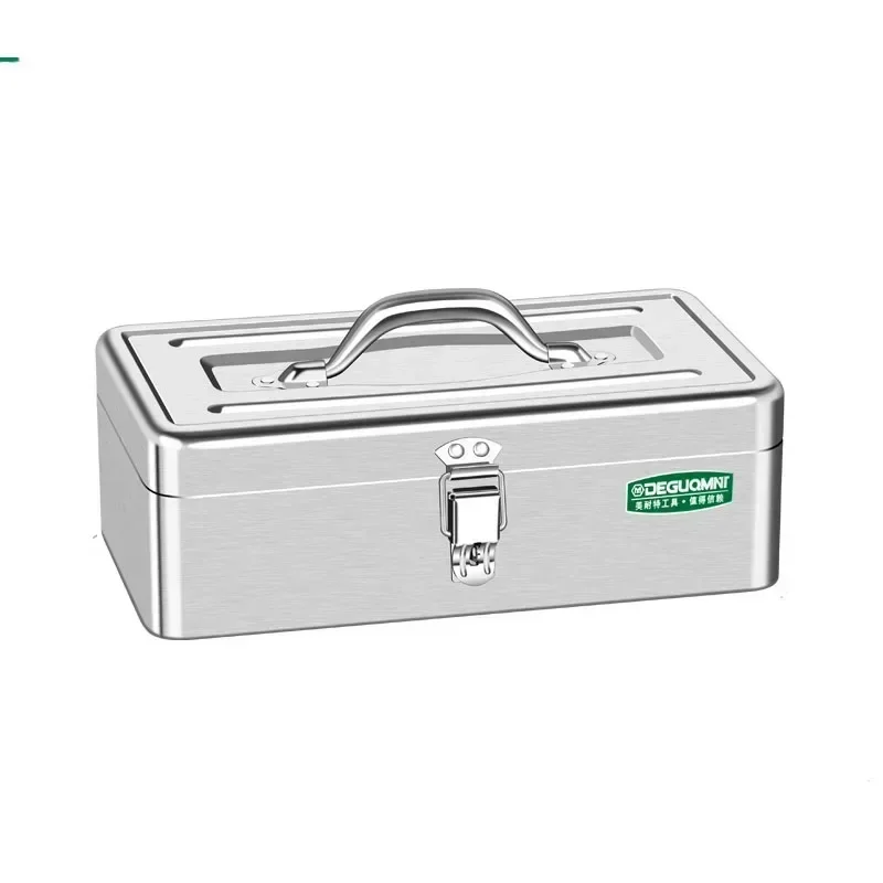 Portable Electrical Empty Box Large Capacity Tool Box Protection Tool Box Stainless Steel Shock-proof and Drop-proof Storage Box