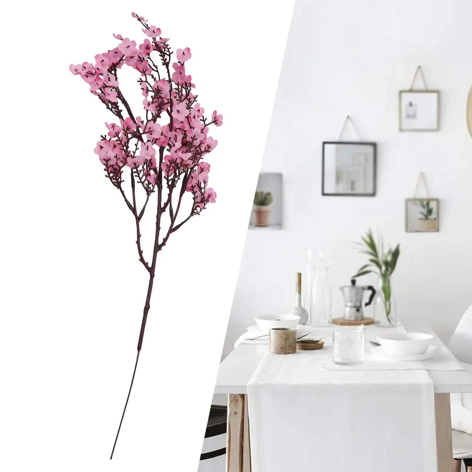 1pc Artificial Bouquet Flower Plum Blossom Flower Branch Plant 38/50cm For Wedding Xmas Party Home Office Bedroom Decoration