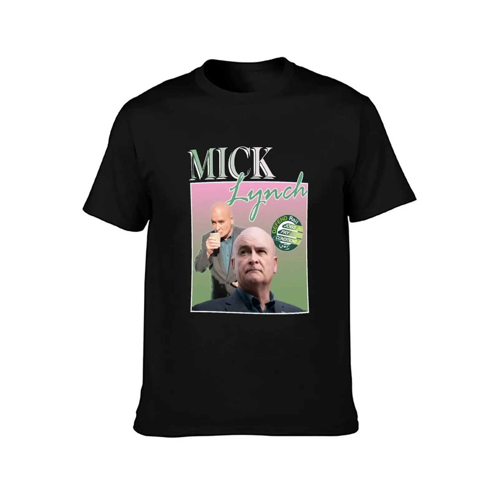 RMT General Secretary Mick Lynch T-Shirt, Summer Casual Cotton Tee, Oversized Streetwear Tops, Vintage Graphic Print