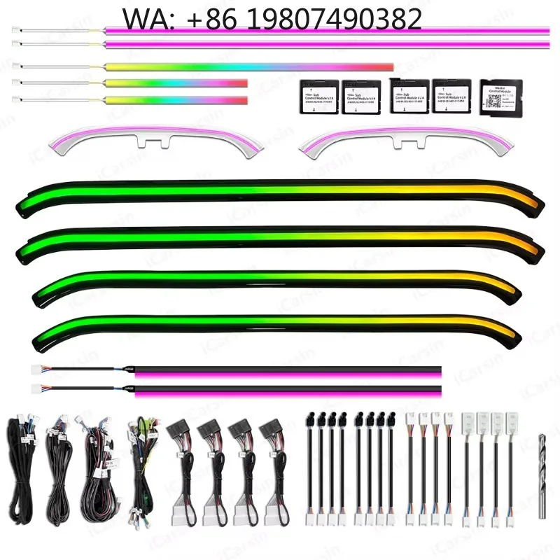 64 Color RGB Dynamic Atmosphere Light Kit 2020-2025 Car Interior Trim Modification Decor Accessories