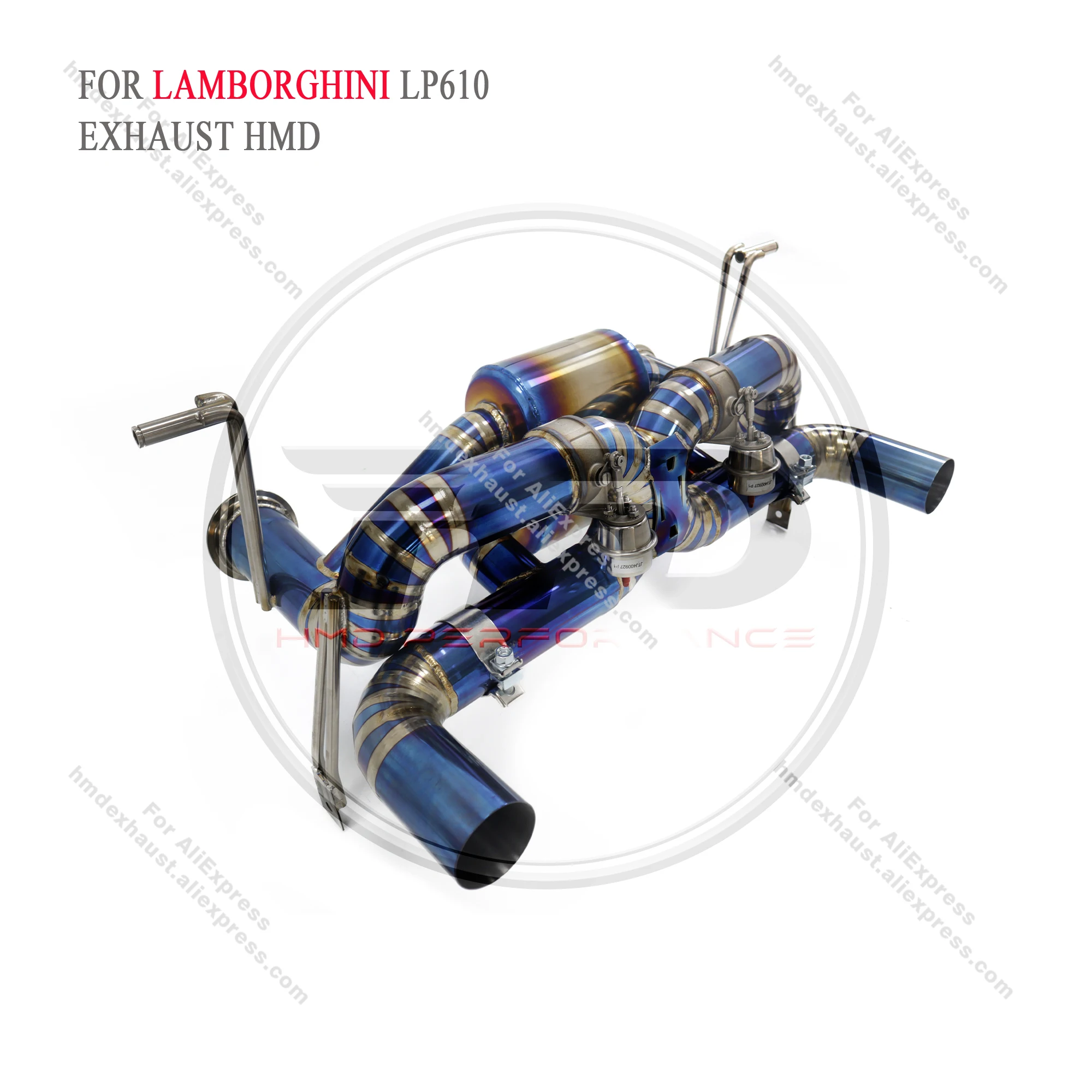 HMD Titanium Alloy Exhaust System Performance Catback For Lamborghini Huracan LP610 Modify STO Style Rear Bumper Valve Muffler