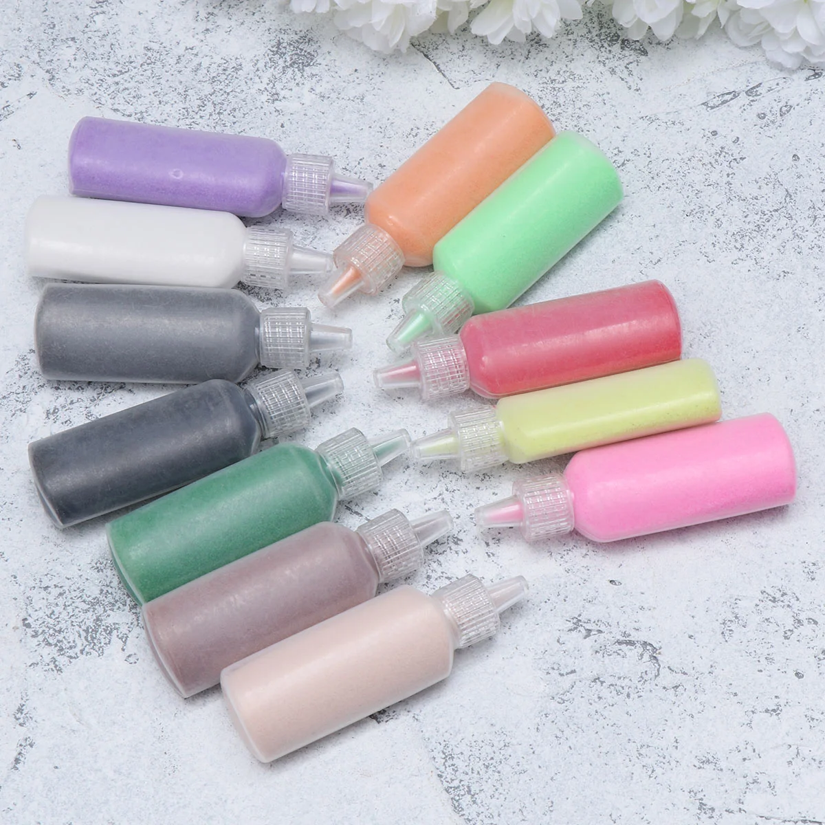 12pcs Children's Colored Sand Painting Educational DIY Handmade Sand Painting Set Sand Kits Educational Toy Gift for Kids