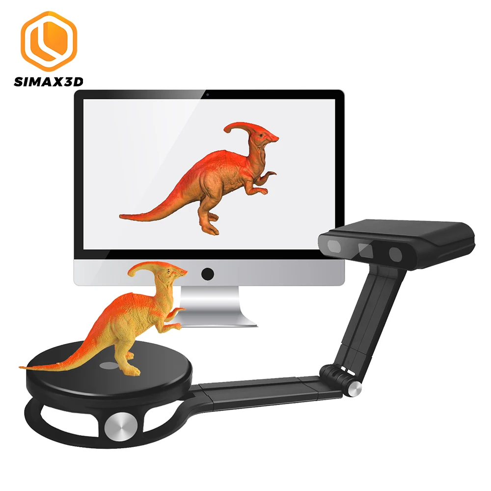 

SIMAX3D Precision 3D Scanner Light Color with Turntable 0.1 mm Accuracy 6s Scan Speed Fixed/Auto Scan Mode Full Color 3D Scanner