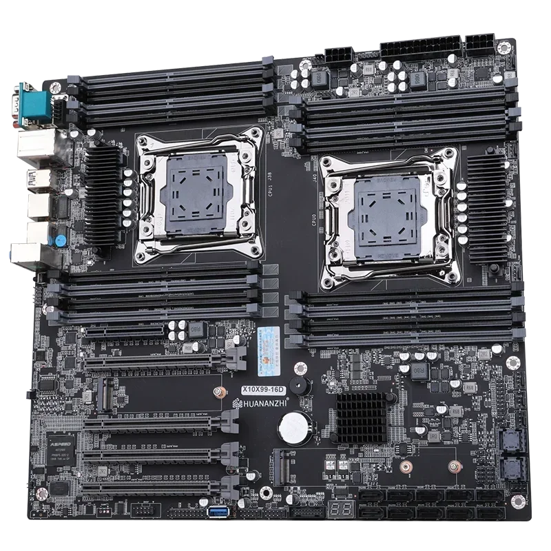 HUANANZHI X10X99-16D Dual CPU Motherboard with 128G M.2 SSD 2*2699 V4 44 Cores 4*32G RAM 128G DDR4 RECC 2*7 Heatpipes Radiator