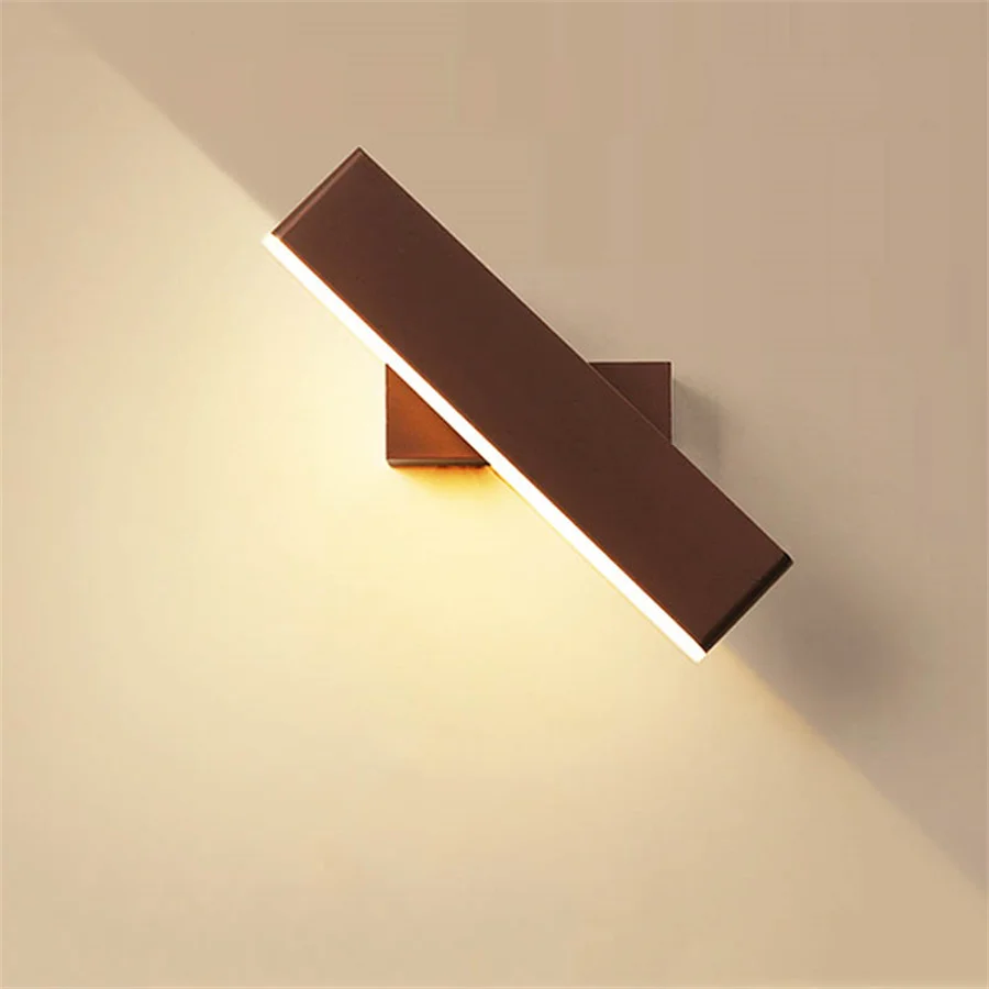 

7W Modern Rotatable Long LED Wall Lamp Bedroom Bedside Reading Wall Light Living Room Sofa Dining Room Staircase Wall Sconce