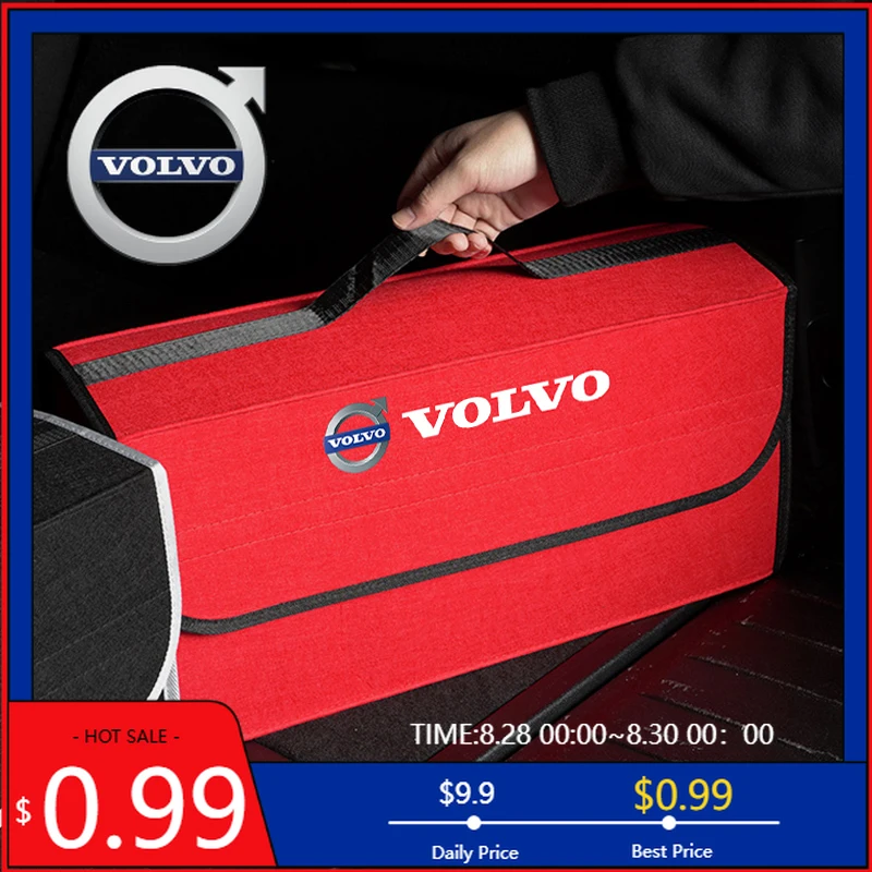 

Колпаки для центра колес, сумка для хранения автомобиля, складной дорожный ящик для уборки, чехол для инструментов в багажнике для Volvo XC60 XC40 V60 V40 XC90 XC70 V50 S60 V70